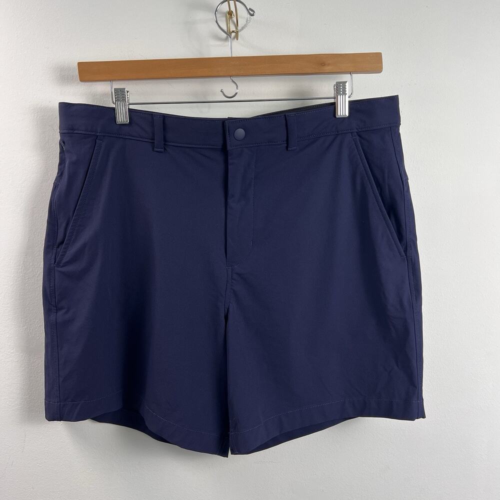 American Eagle Club Shorts Men's 34 Navy Above Knee Flex Casual NWOT